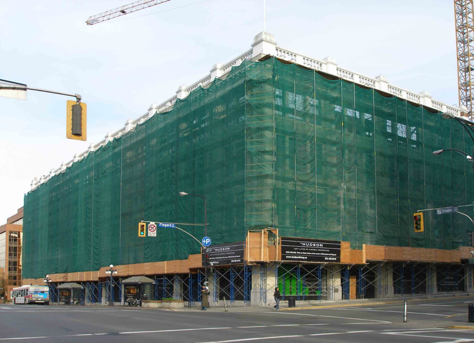 1701 Douglas Street, formerly the Hudson's Bay Company department store, under renovation in 2008.