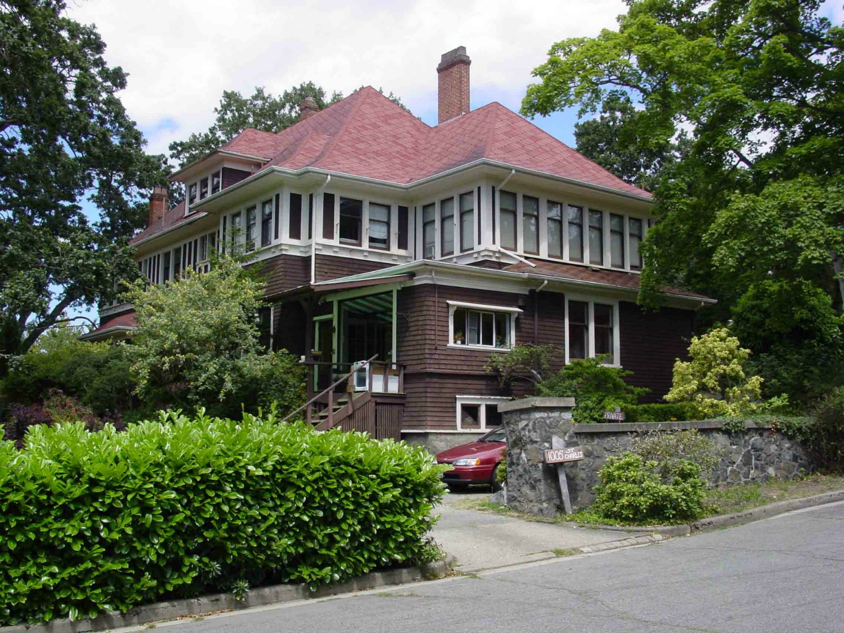 1005 St. Charles Street. Built in 1910-11 by architect Samuel Maclure for Simon Leiser and Caroline Leiser.