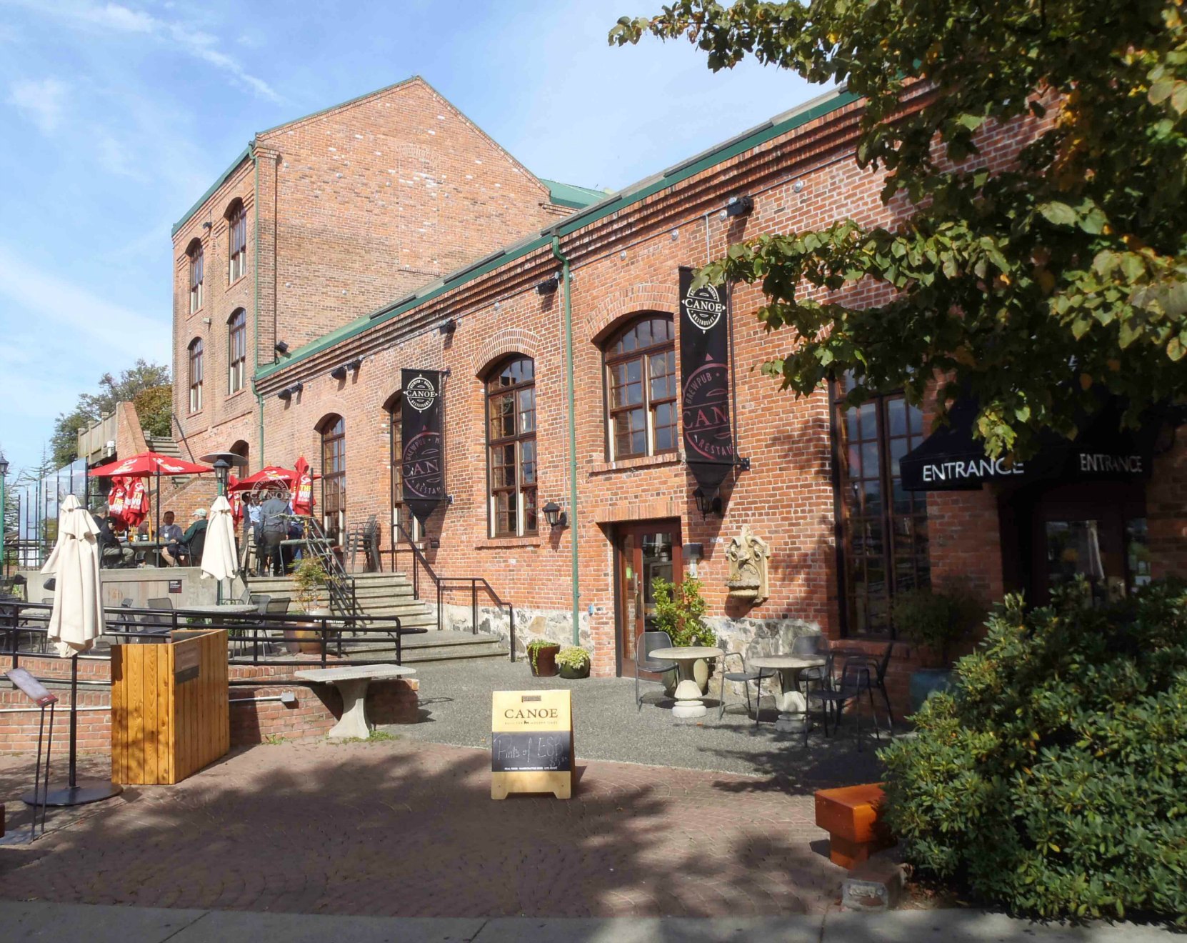 Canoe Brew Pub and Restaurant, 450 Swift Street. The building was built in 1894 as the power generating station for the City of Victoria's street lights.