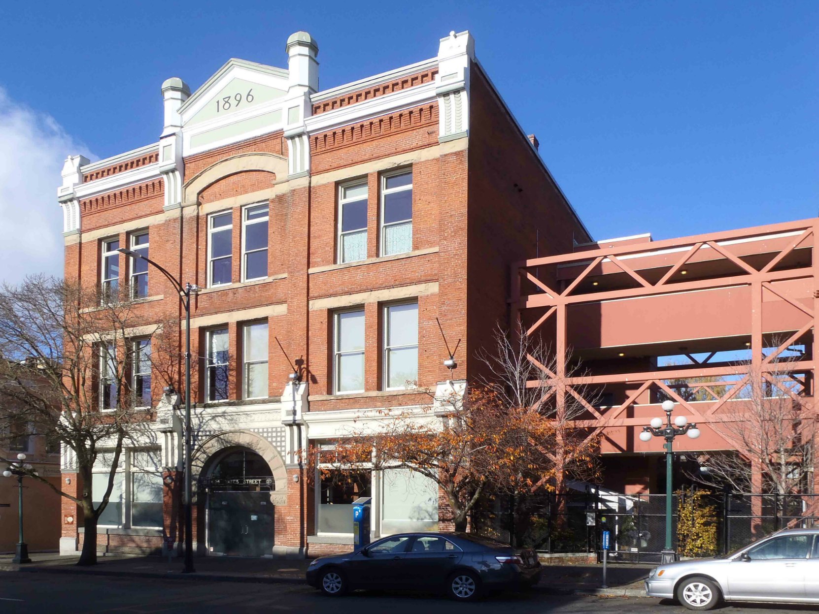 Leiser Building, 524 Yates Street. Built in 1896 as a warehouse for Simon Leiser. Architect: A.C. Ewart.