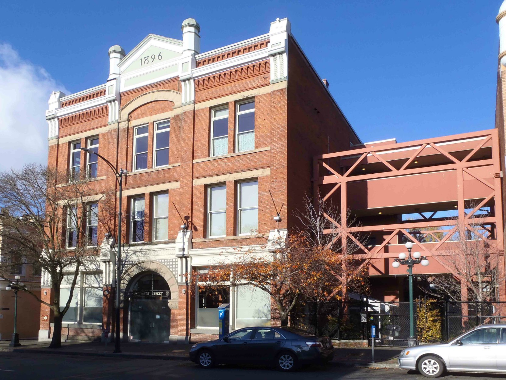 Leiser Building, 524 Yates Street. Built in 1896 as a warehouse for Simon Leiser's wholesale grocery business.