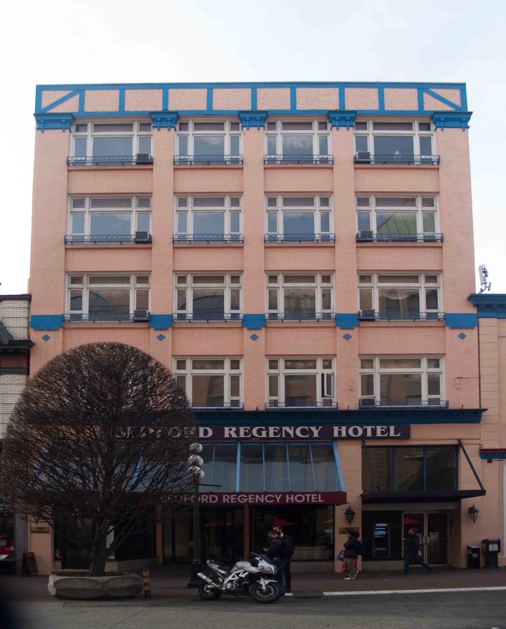 The Bedford Regency Hotel, 1140 Government Street, is in a building that was originally built by architect Thomas Hooper in 1910 for Hibben-Bone Stationers