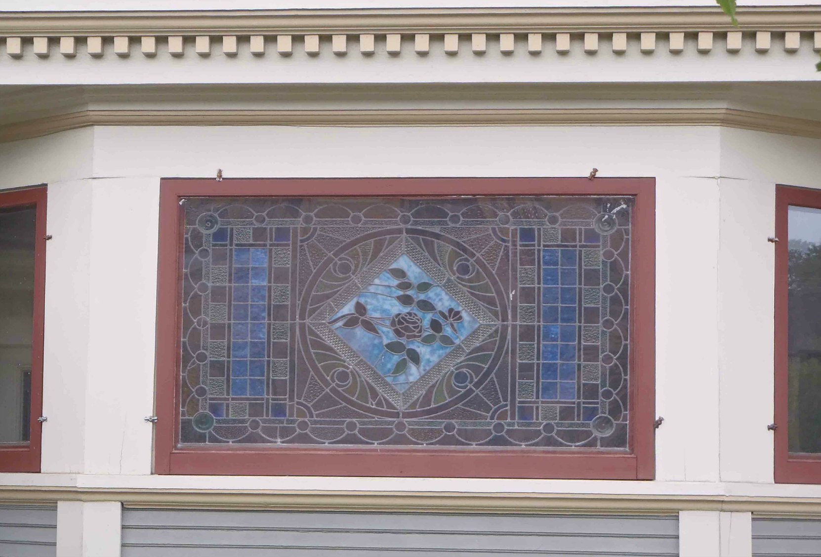 Stained glass window in Argos, 1480 Stadacona Avenue