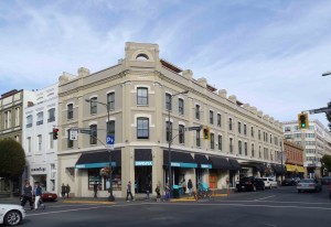 The E.G. Prior Building, 1401 Government Street & 606-614 Johnson Street, built in 1888 for the E.G. Prior & Co. hardware store. (photo by Victoria Online Sightseeing Tours)