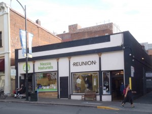 585-587 Johnson Street, originally a two storey building, built in 1877 by architect John Teague for Thomas Shotbolt and his Shotbolt's Drug Store