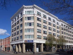 The 1981 addition to the Carlton Plaza Hotel, Johnson Street and Broad Street