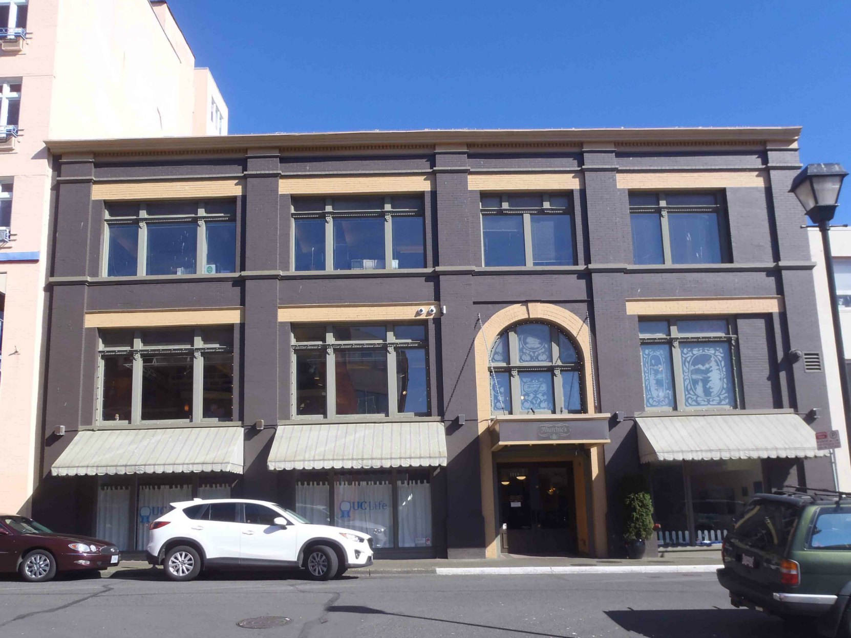 The Langley Street facade of the Mahon Building, 1110-1112 Government Street