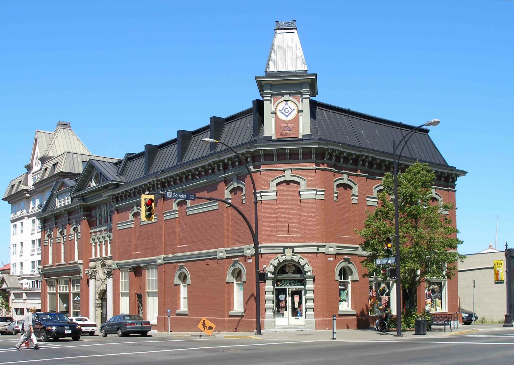 Victoria Masonic Temple, 650 Fisgard Street, built in 1878 with additions in 1909 (photo by Victoria Online Sightseeing Tours)