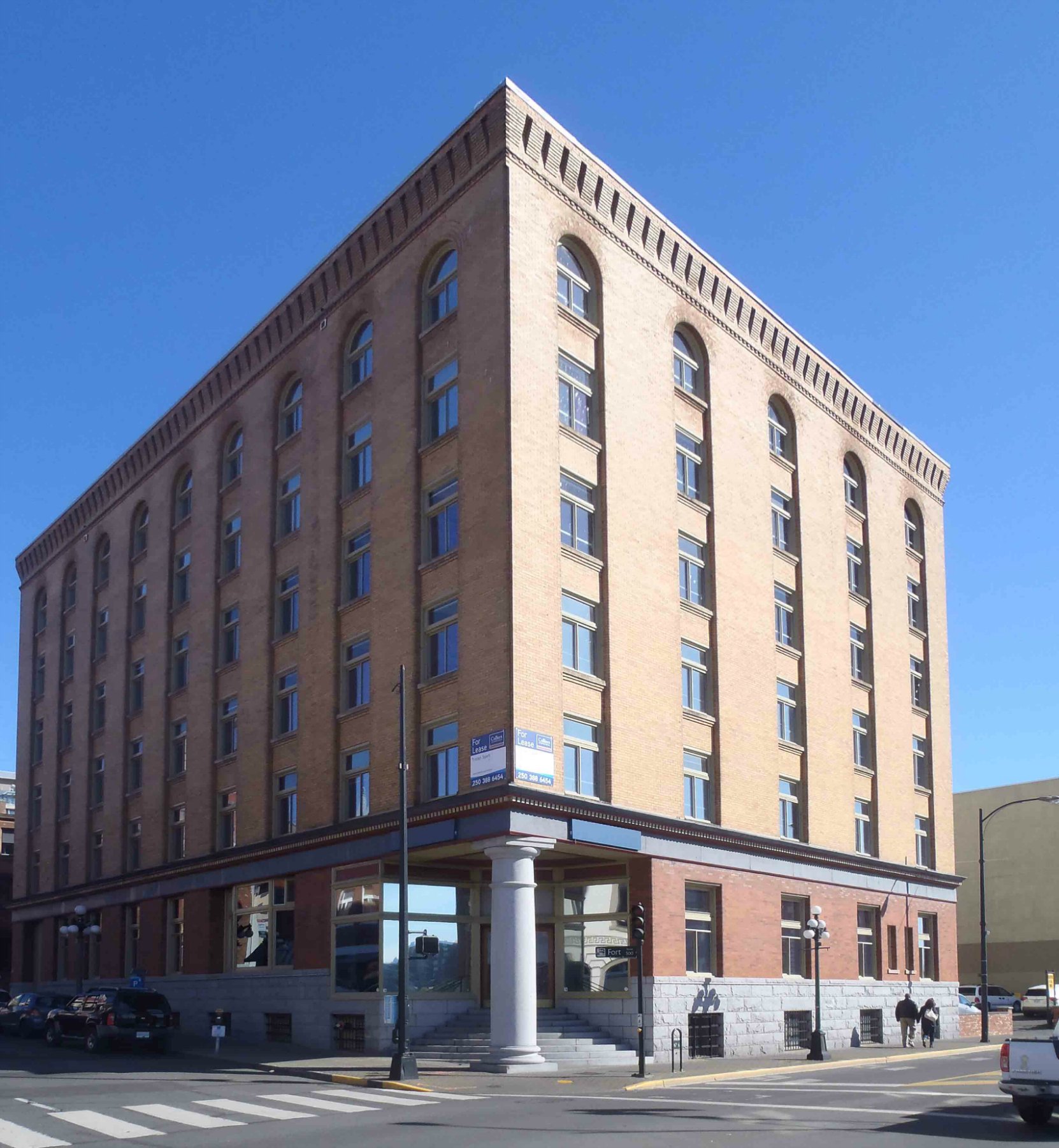 1019 Wharf Street, built in 1906 by architects Thomas Hooper and C. Elwood Watkins for Pither & Leiser, a liquor and wine wholesaler and importer.