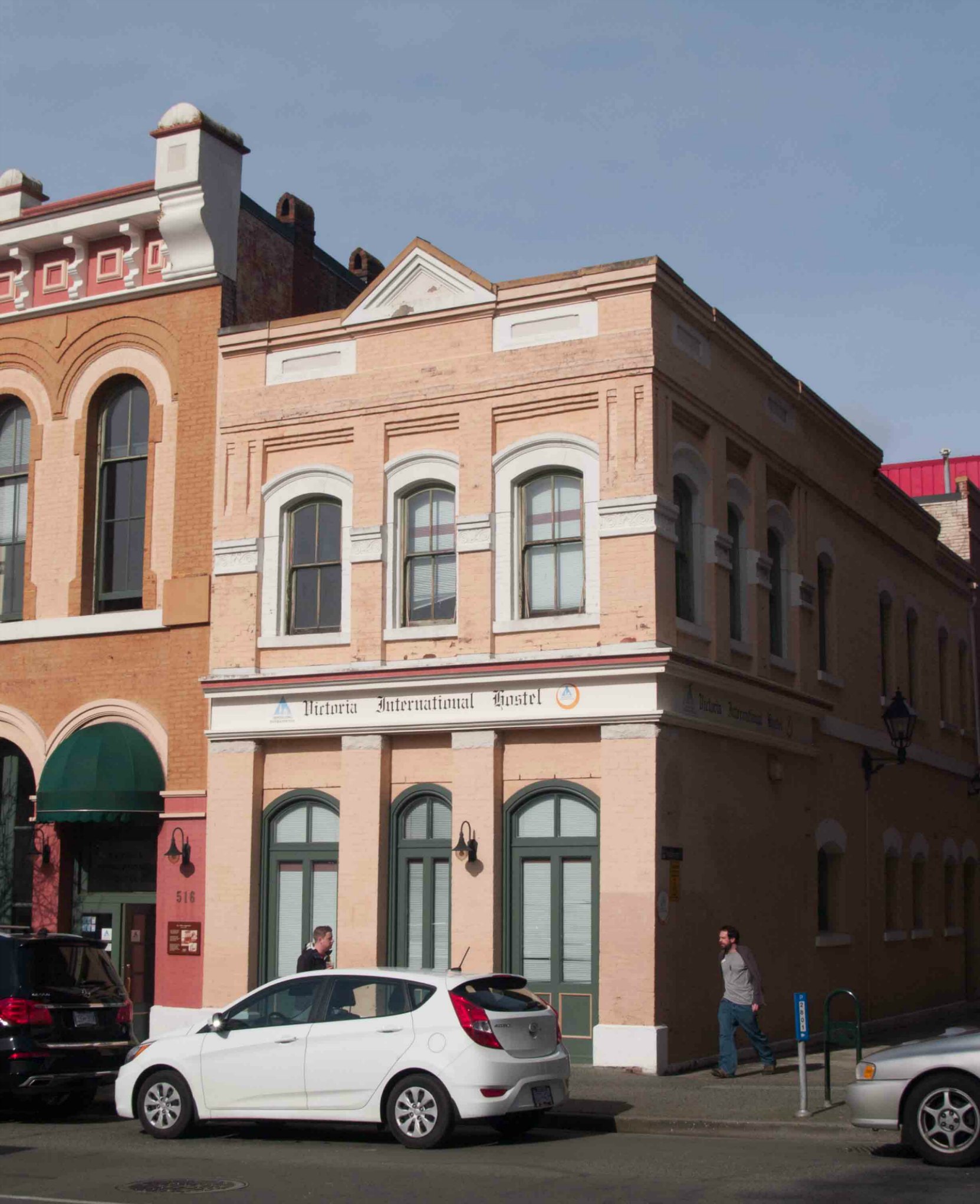 518 Yates Street, built in 1899 by architect Alexander Maxwell Muir. Since 1991 it has been part of the Victoria International Hostel.