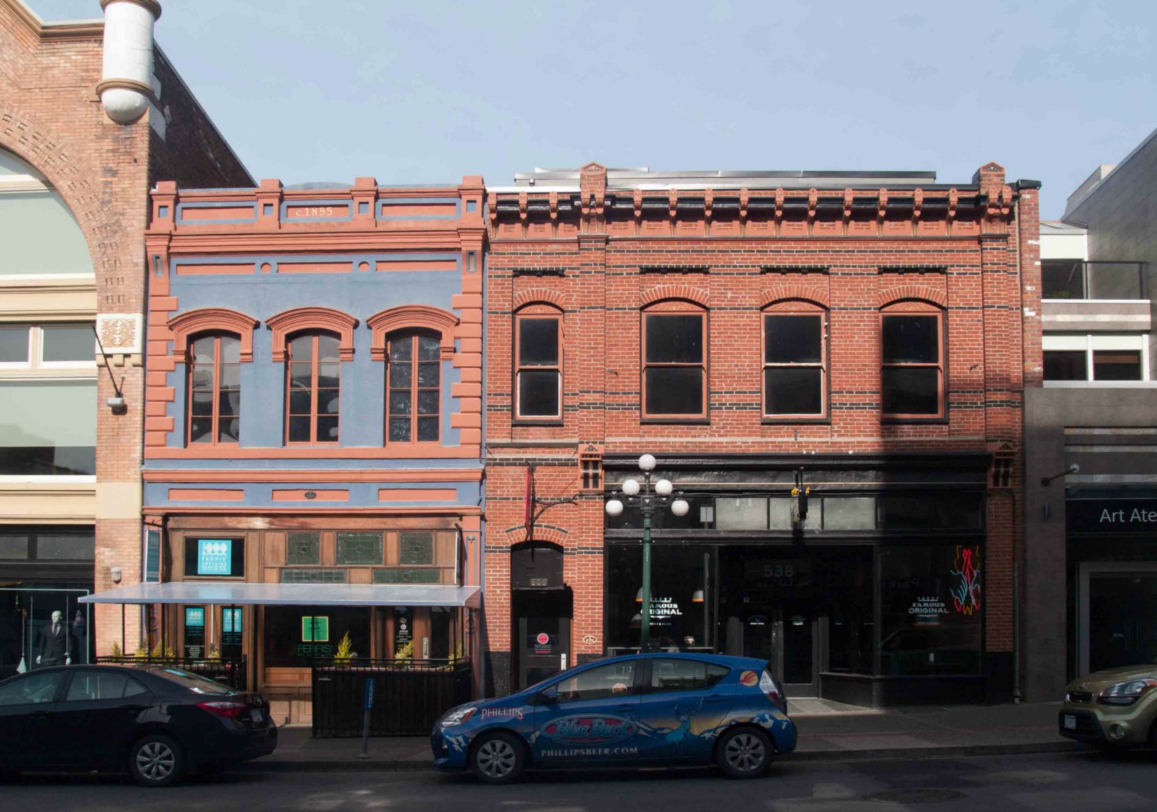 536 Yates Street, built circa 1860, and 538 Yates Street, built in 1888.