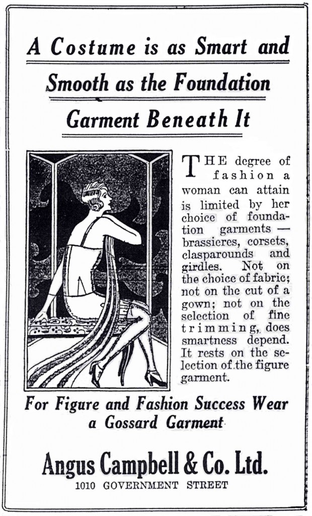 1924 advertisement for Angus Campbell & Co., which occupied 1010 Government Street for over two decades.