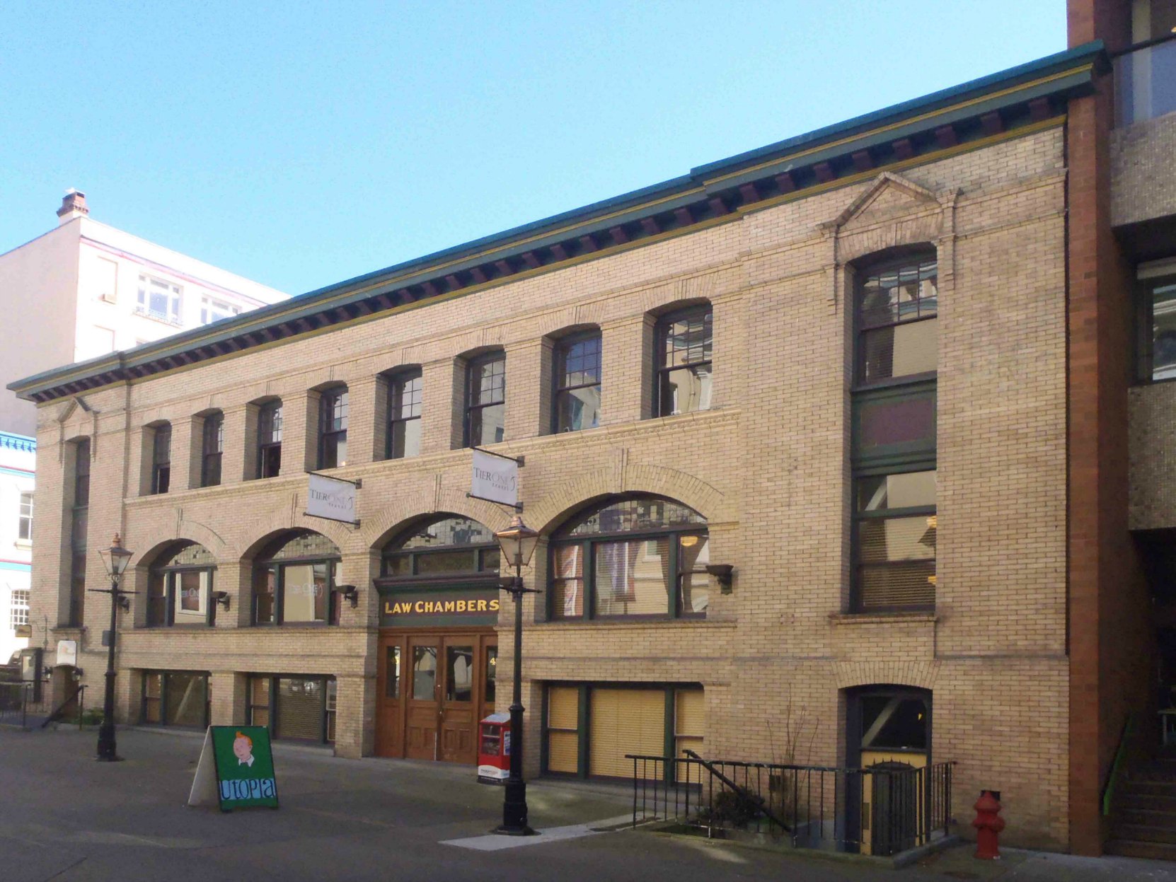 The Law Chambers, 43-47 Bastion Square and 1118 Langley Street, built in 1901 by architect Francis Rattenbury for F.J. Schofield