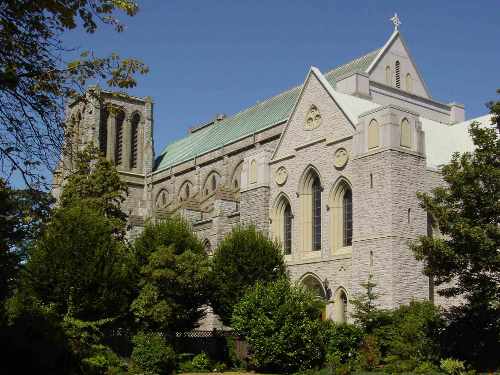 Christ Church Cathedral, south elevation, as seen from Burdett Street