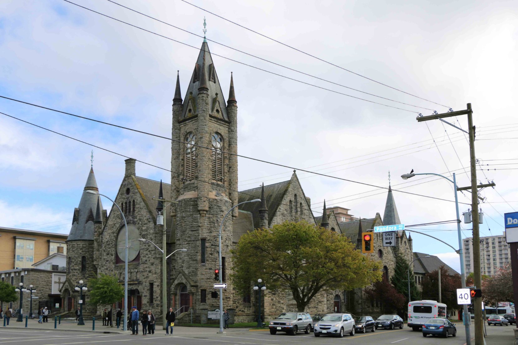 The Victoria Conservatory of Music, 907 Pandora Avenue. The building was designed in 1890 by architect Thomas Hooper as the First Methodist Church.