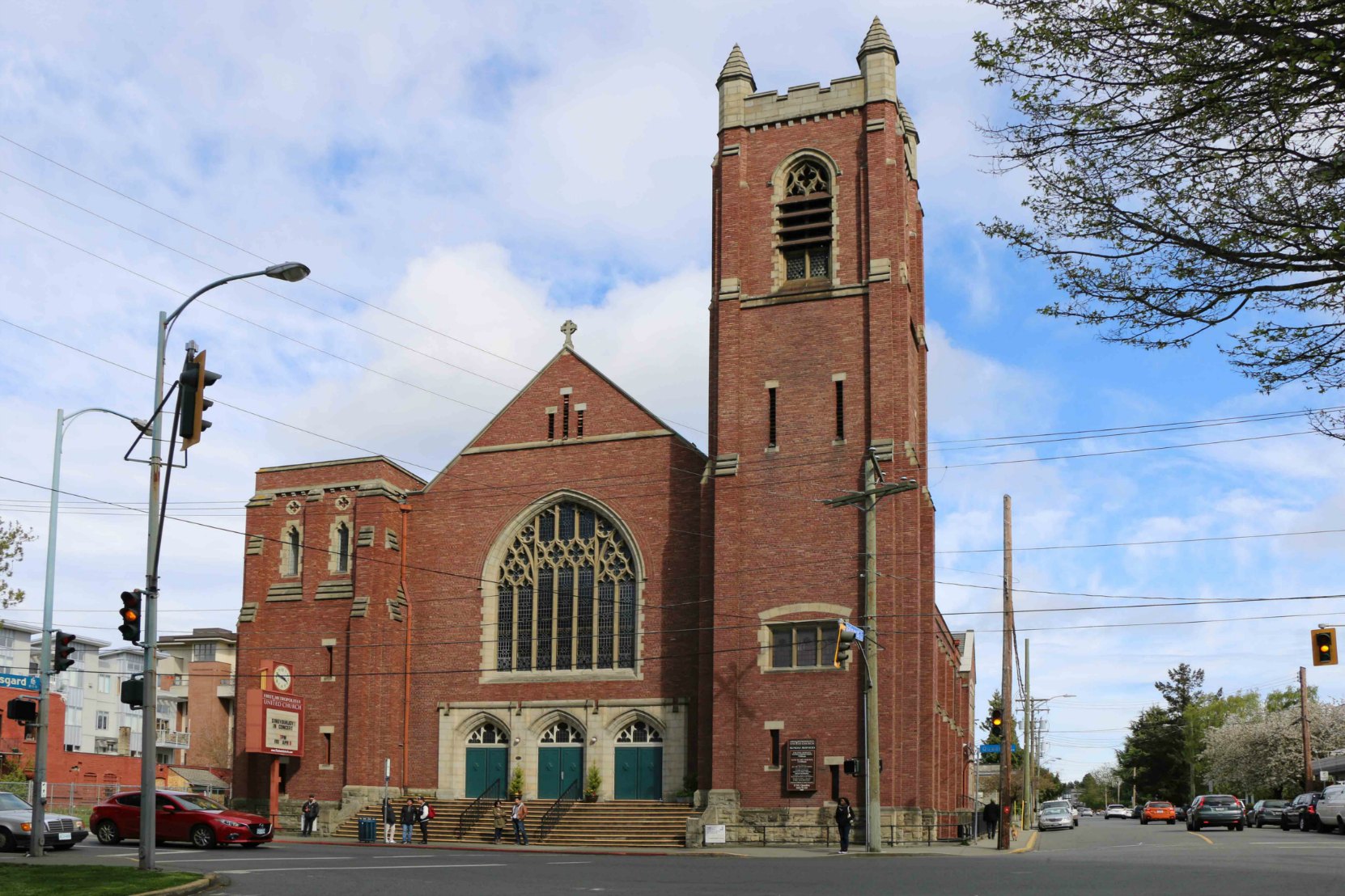 First Metropolitan United Church, 1701 Quadra Street. Built in 1912 by architect J.C.M. Keith as the First Presbyterian Church