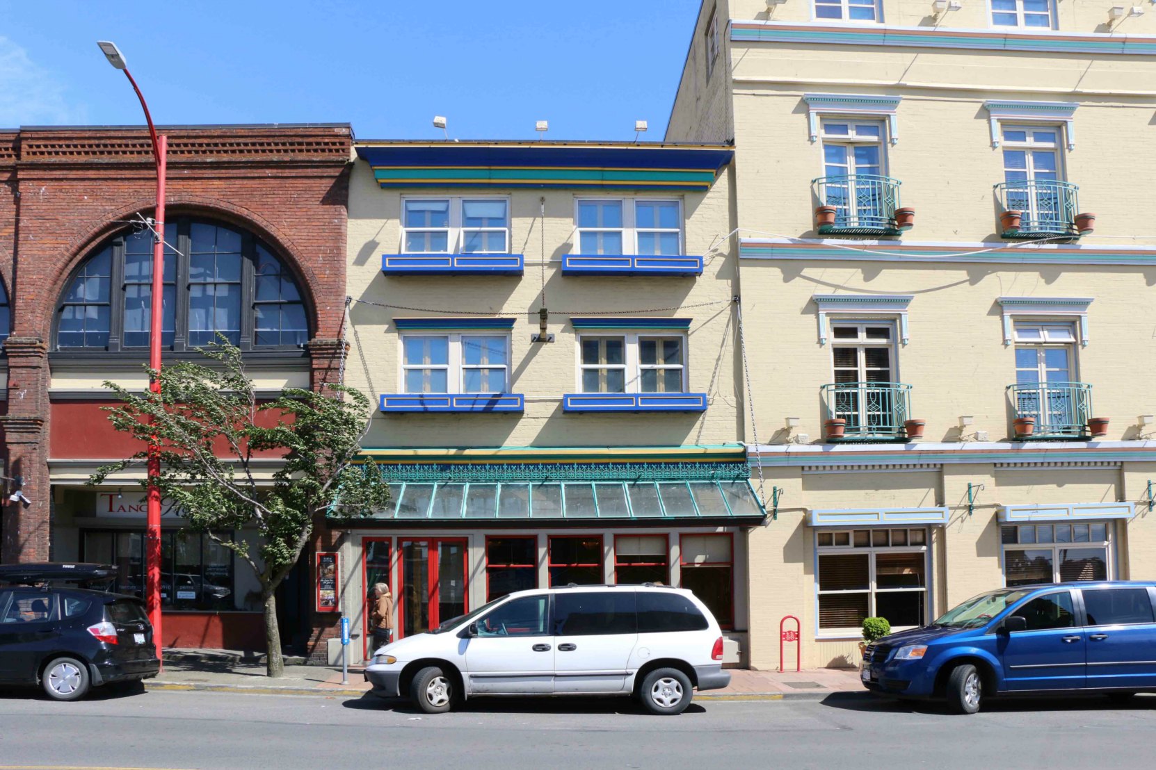 1615 Store Street, built in 1913 by architect Milo S. Farwell as a warehouse for Scott & Peden, which also built the adjacent building, now Swan's Hotel & Brewpub, at 506 Pandora Avenue.