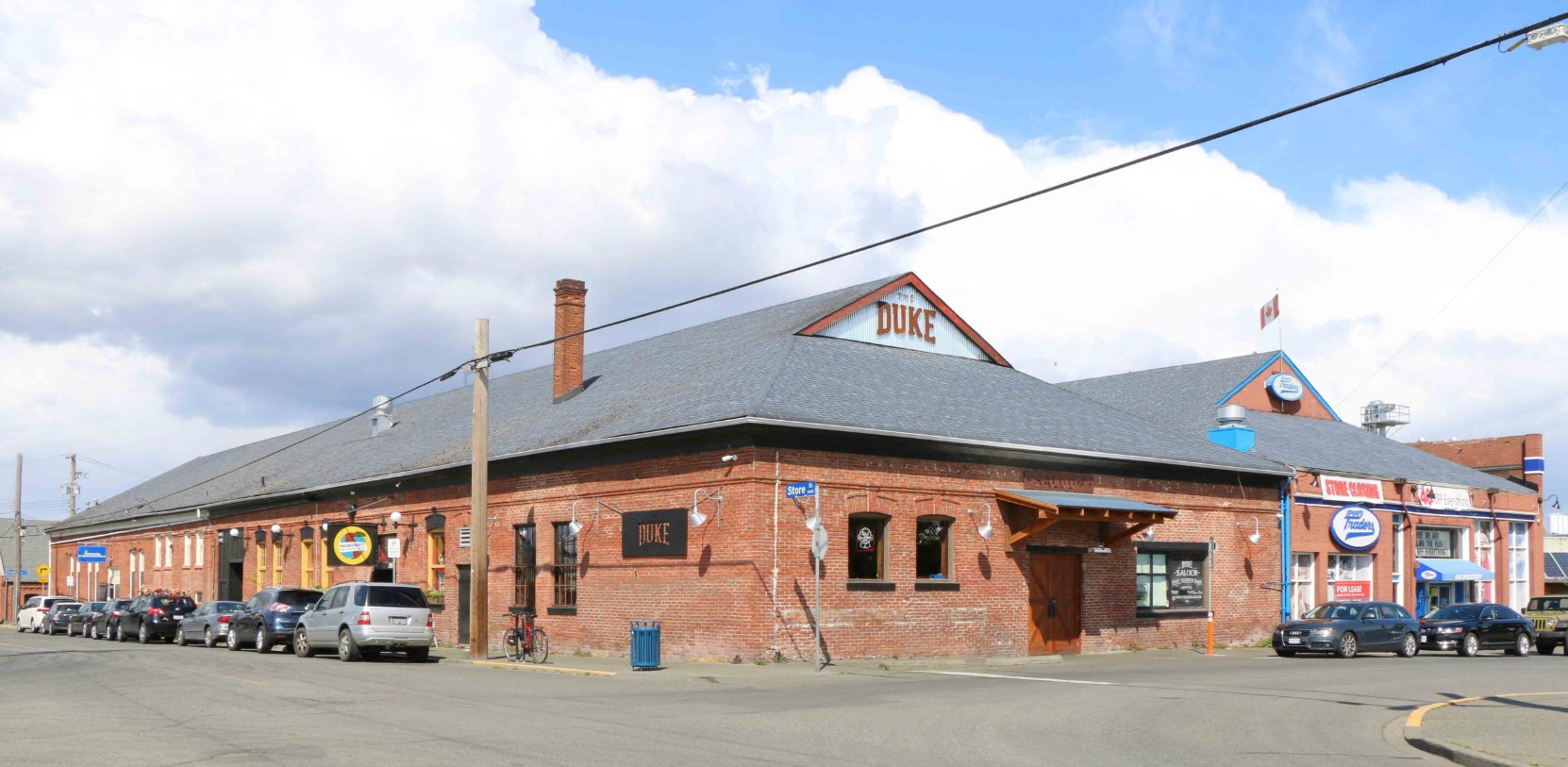 502-508 Discovery Street, built in 1901 by architect Francis Rattenbury for the B.C. Electric Railway Company, which used this building as its street car depot.