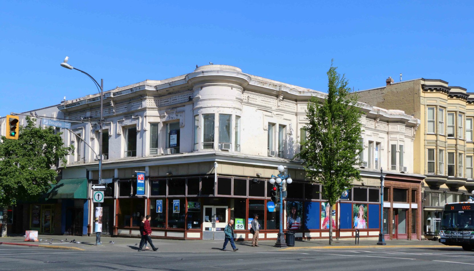 1300-1306 Douglas Street, originally built in 1889 by architect John Teague for the Canadian Pacific Land & Mortgage Company.