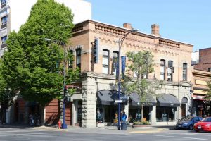 The Porter Block, 1402-1406 Douglas Street. Built in 1900 by architect William Ridgway Wilson for Robert J. Porter, who used the main floor for his butcher shop, R. Porter & Sons.