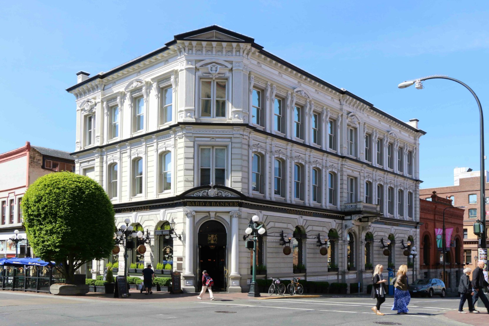 1022 Government Street, built in 1885 for the Bank of British Columbia by Portland, Oregon architect Warren H. Williams, who also designed Craigdarroch Castle.