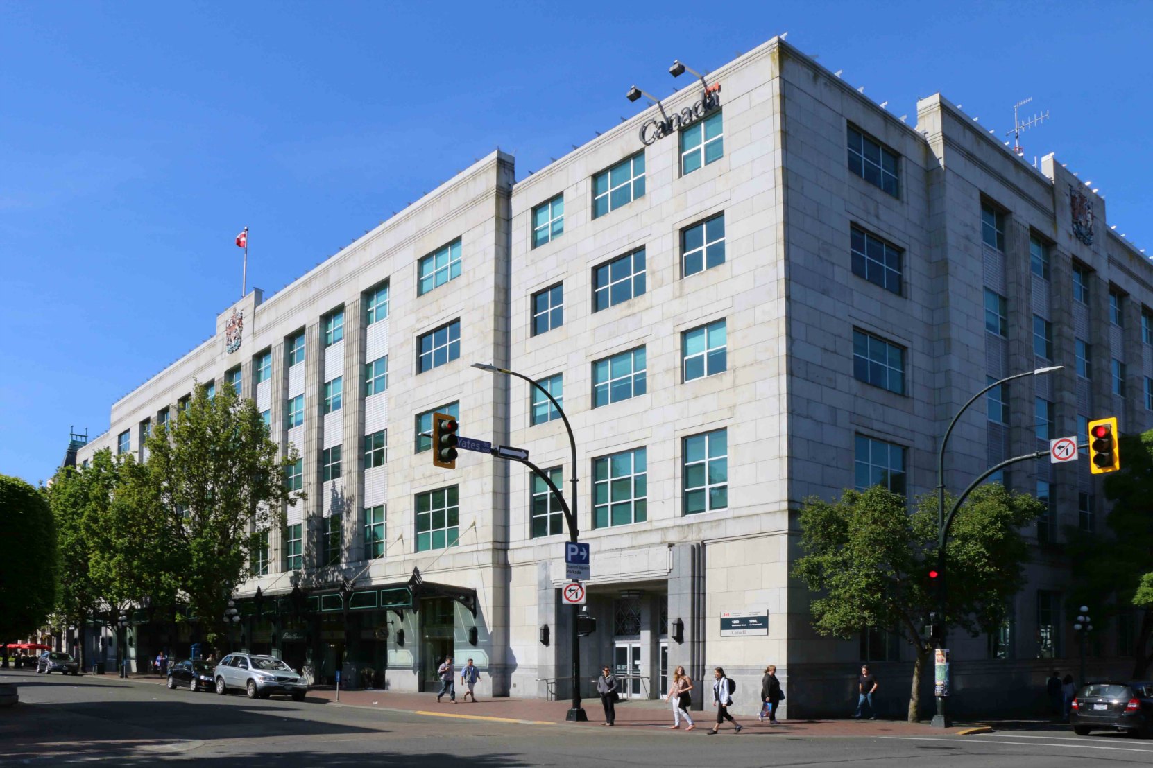 The Federal Building, 1230 Government Street, built in 1948-1952 by architects Percy Leonard James and Douglas James for the Government of Canada.