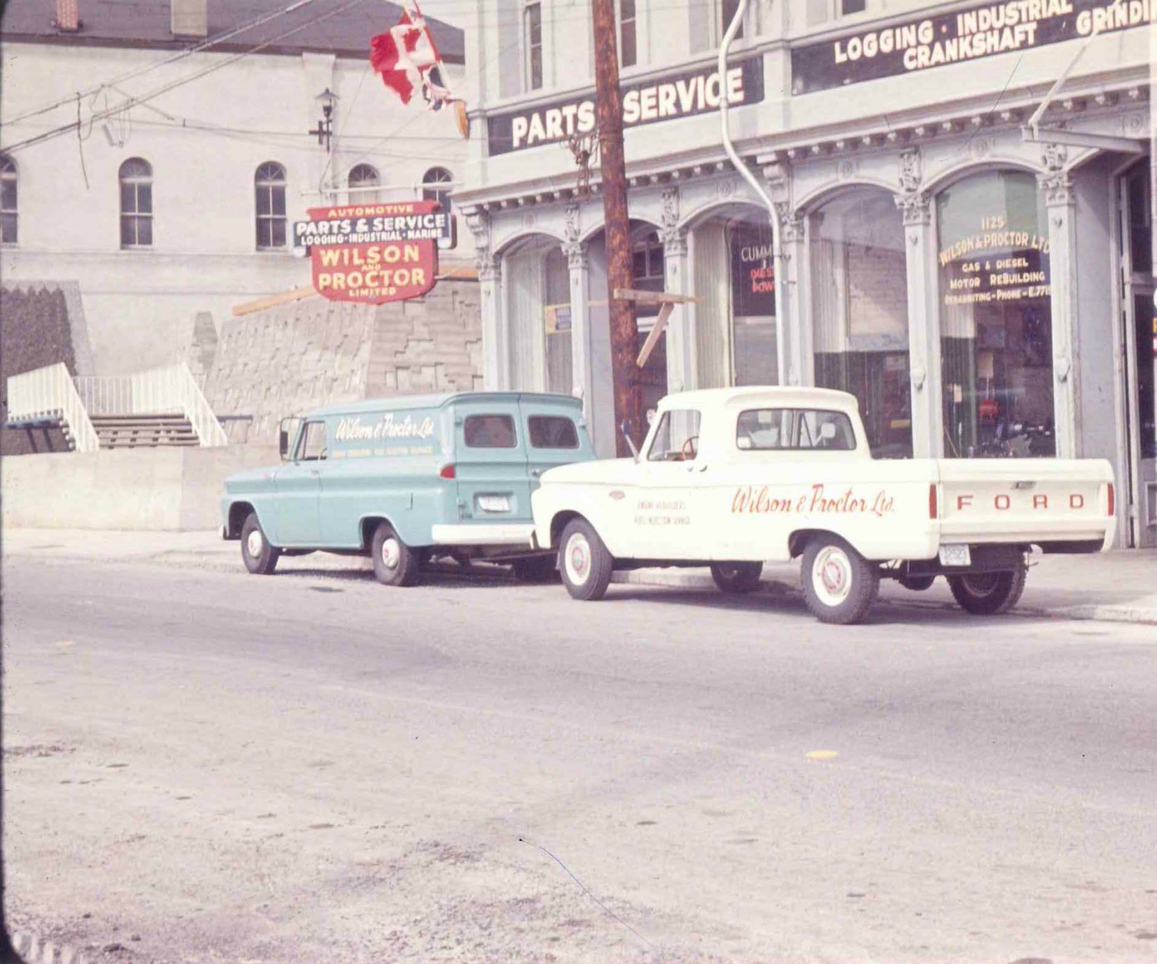 1129 Wharf Street, circa 1966, when it was owned by Wilson & Proctor Ltd.