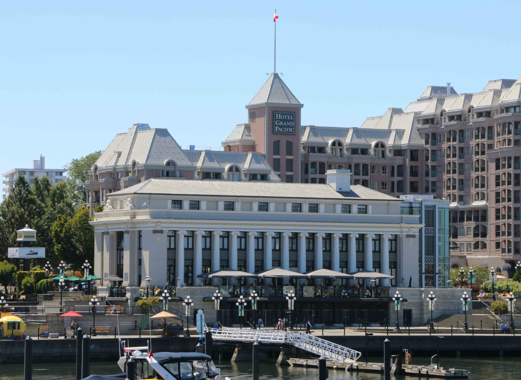 The Steamship Terminal, 396-470 Belleville Street, built in 1924 by architects Francis Rattenbury and Percy Leonard James.