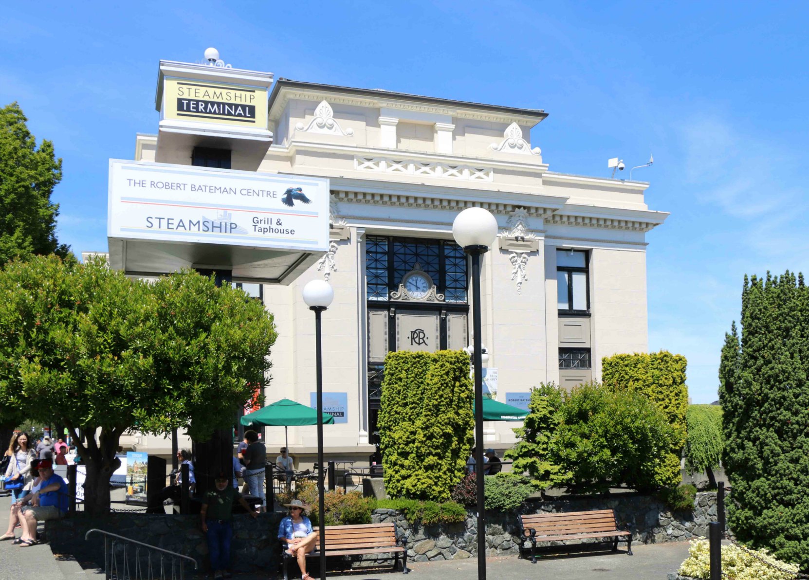 The Steamship Terminal, 396-470 Belleville Street, built in 1924 by architects Francis Rattenbury and Percy Leonard James.