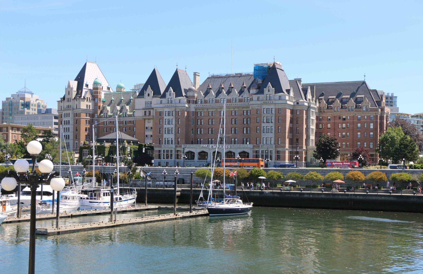 The Empress Hotel and the Causeway, seen from the Steamship Terminal on Belleville Street
