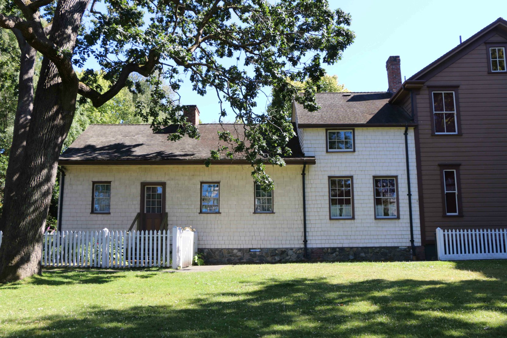 Helmcken House, the home of pioneer physician Dr. John Sebastian Helmcken, has been on the Thunderbird Park site since the 1860's (photo by Victoria Online Sightseeing Tours)