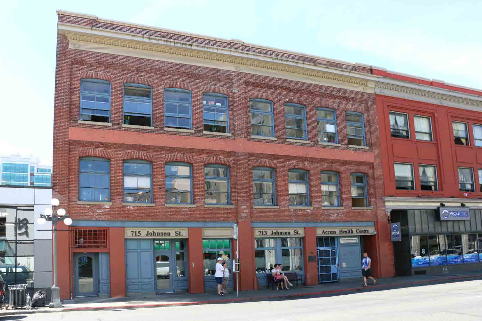 713-715 Johnson Street, built in 1908 for Mable Carriage Works by architects Thomas Hooper and C. Elwood Watkins