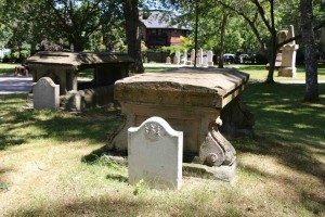 The graves of the Work and Dodd families in Pioneer Square. (photo by Victoria Online Sightseeing Tours)