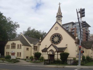 Reformed Episcopal Church, 626 Blanshard Street. Built in 1875-76 by architect John Teague for Rev. Edward Cridge.