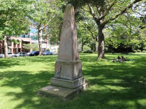 Grave of Andrew Phillips in Pioneer Square (photo by Victoria Online Sightseeing Tours)